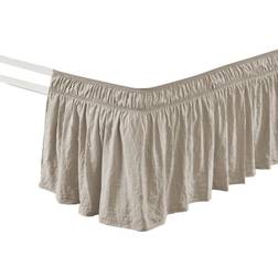 Lush Decor Ruched Ruffle Elastic Easy Wrap Valance Sheet Beige (203.2x193.04cm)