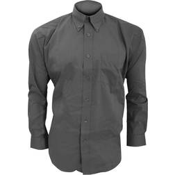 Kustom Kit Corporate Oxford Shirt - Charcoal