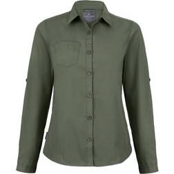 Craghoppers Women's Expert Kiwi Long Sleeved Shirt - Dark Cedar Green