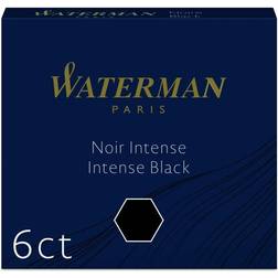 Waterman Fyldepen refill 6 stk Intense Black