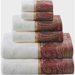 Madison Park Aubrey Jacquard Towel Red (132.08x68.58cm)