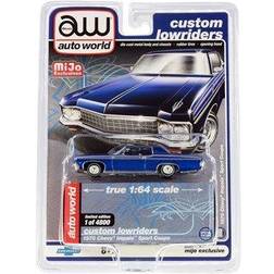 Autoworld CP7666 1970 Chevrolet Impala Sport Coupe Limited Edition to 4800 Piece 1 by 64 Scale Diecast Model Car, Metallic Blue