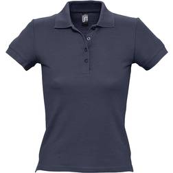 Sol's Women's People Pique Short Sleeve Cotton Polo Shirt - Navy