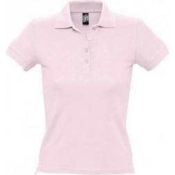 Sol's Women's People Pique Short Sleeve Cotton Polo Shirt - Pale Pink