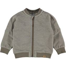 Name It Sweat Cardigan - Stone Gray