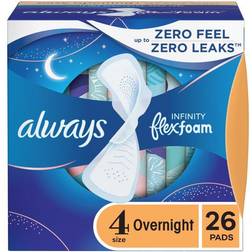 Always Infinity FlexFoam Overnight Size 4 26-pack