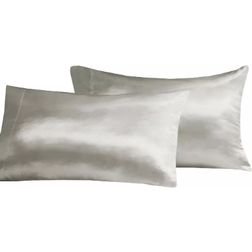 Madison Park Essentials Satin Pillow Case Gray (101.6x50.8)