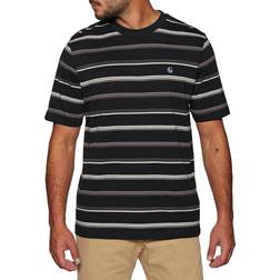 Carhartt Vonn Stripe T-Shirt - Black Artichoke