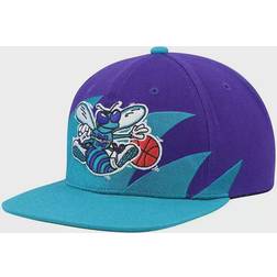 Mitchell & Ness Charlotte Hornets Hardwood Classics Sharktooth Snapback Hat Sr