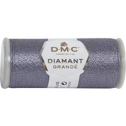 DMC Diamant Metallic Thread 38.2yd-Anthracite Grey