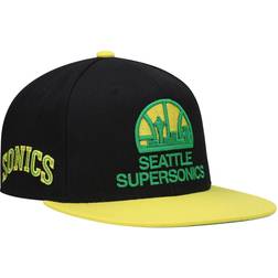 Mitchell & Ness Seattle SuperSonics Hardwood Classics Snapback Hat Men - Black/Gold
