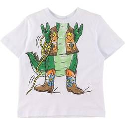 Stella McCartney Kid's T-shirt - White with Crocodiles/Sheri