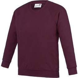 AWDis Kid's Academy Crew Neck Raglan School Sweatshirt 2-pack - Burgundy