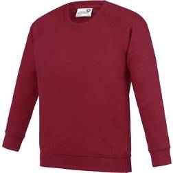 AWDis Kid's Academy Crew Neck Raglan School Sweatshirt 2-pack - Claret