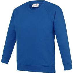 AWDis Kid's Academy Crew Neck Raglan School Sweatshirt 2-pack - Royal Blue