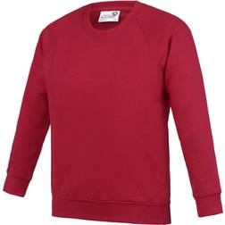 AWDis Kid's Academy Crew Neck Raglan School Sweatshirt 2-pack - Red