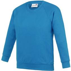 AWDis Kid's Academy Crew Neck Raglan School Sweatshirt 2-pack - Sapphire Blue