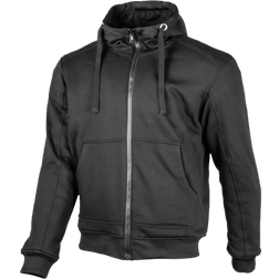 GMS Grizzly Motorcycle Hoodie, black-grey, 2XL, black-grey