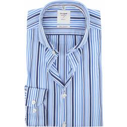 Olymp Chemise Level 5 Rayures - Bleu