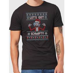 T-Shirt de Noël Homme Rick et Morty - Let's Get Schwifty - Noir