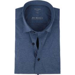 Olymp Modern Fit Jerseyhemd - Marine