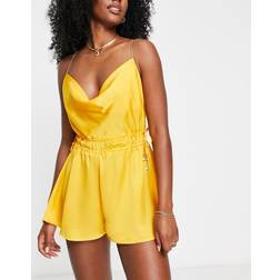 River Island Cowl Neck Beach Playsuit