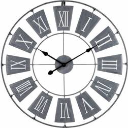 Premier Housewares Grey Metal Small Wall Wall Clock