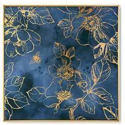 Art for the Home For The Home Golden Blooms Framed Canvas Framed Art