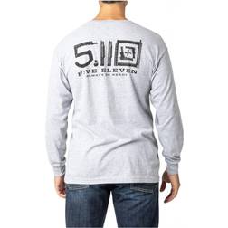 5.11 Tactical Locked and Logoed Long-Sleeve T-Shirt for Men Heather