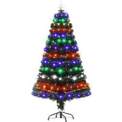 Homcom Multicoloured Pre Lit Artificial with Star Topper 150cm, none Christmas Tree