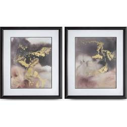 John Lewis & Partners Evening Shimmer Framed Art 62x72cm 2pcs