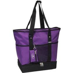 Everest 1002DLX-DPL-BK Deluxe Shopping Tote Dark Purple-Black