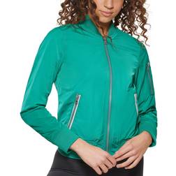 Levi's Women's Zip-Detail Bomber Jacket - Emerald