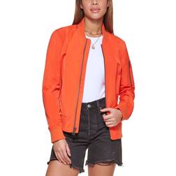 Levi's Women's Zip-Detail Bomber Jacket - Cherry Tomato