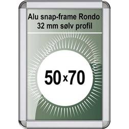 DSI Snapramme med 32mm profil, 50x70cm. m/rondo hjørner Ramme