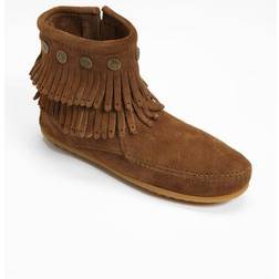 Minnetonka Women's Double Fringe Side Zip Boots