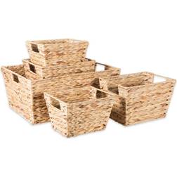 Design Imports Water Hyacinth Set of 5 Basket