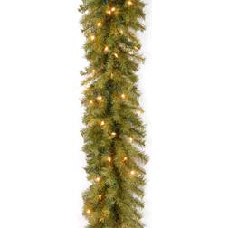 National Tree Company Norwood Fir Garland with 100 Clear Lights Christmas Tree 108"