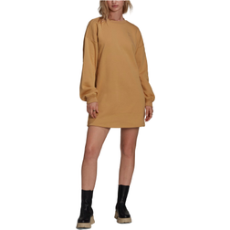 Adidas Balloon Sleeve Sweatshirt Dress - Golden Beige