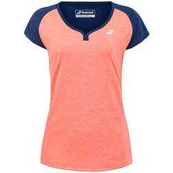 Babolat Play Capsleeve T-shirt Women - Coral/Blue