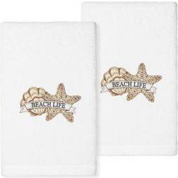 Linum Home Textiles Beach Life Guest Towel White (76.2x40.64cm)