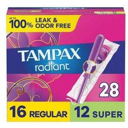 Tampax Radiant Tampons Regular/Super 28-pack