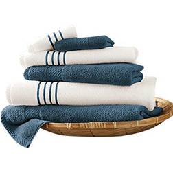 Modern Threads Stripe Bath Towel Blue (137.16x76.2cm)