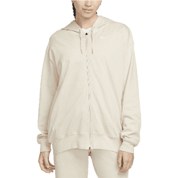 Nike Sportswear Women's Oversized Full Zip Hoodie - Sand Drift/White