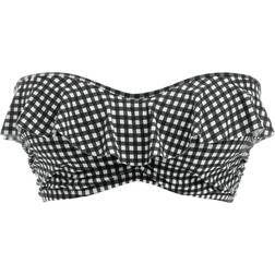 Freya Check in Bandeau Bikini Top - Monochrome