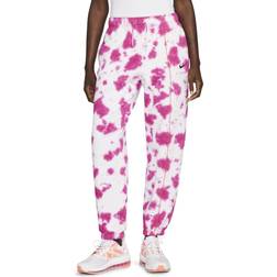 Nike Sportswear Women's Fleece Tie-Dye Trousers - Active Pink/Siren Red/Black