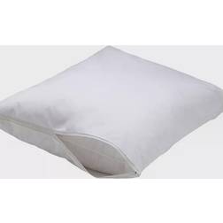 Allerease Maximum Allergy Protection Standard Queen Pillow Protector Pillow Case White