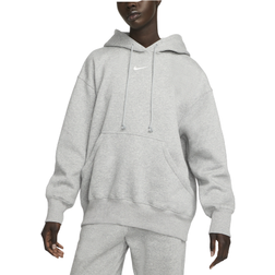 Nike Women's Oversized Pullover Hoodie - Dark Grey Heather/Sail