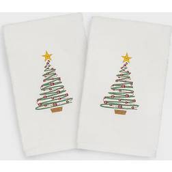 Linum Home Textiles Christmas Tree Guest Towel White (76.2x40.64cm)
