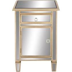 Zimlay Side Cabinet with Mirror Storage Cabinet 19x30"